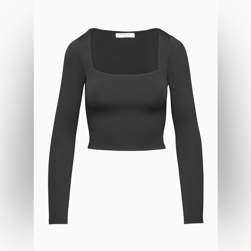 NWT Babaton Black Contour Squareneck Long Sleeve - Picture 4 of 10